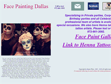 Tablet Screenshot of facepaintingdallas.com